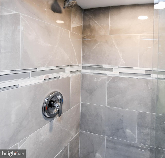 room details with tiled shower