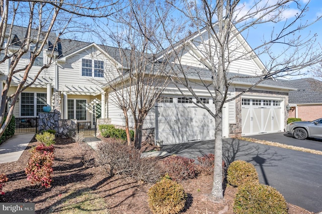 view of front property with a garage