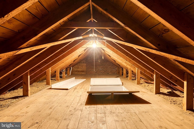 view of attic