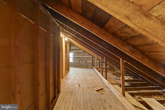 view of attic