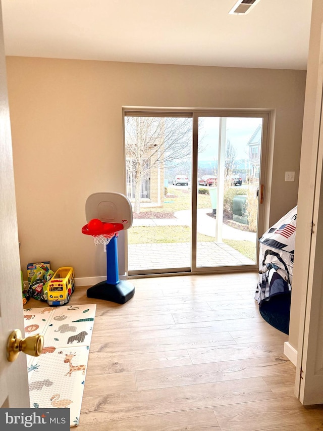 interior space with light wood-type flooring