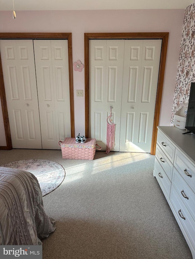 bedroom with carpet floors