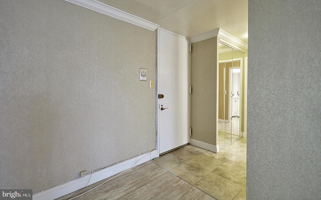 corridor with ornamental molding