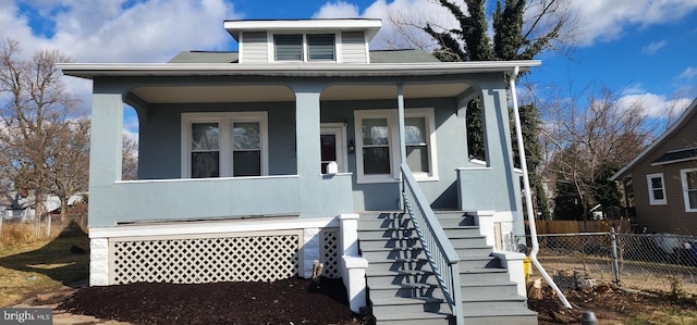 view of front facade with a porch