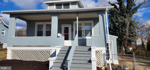 view of front of house featuring a porch