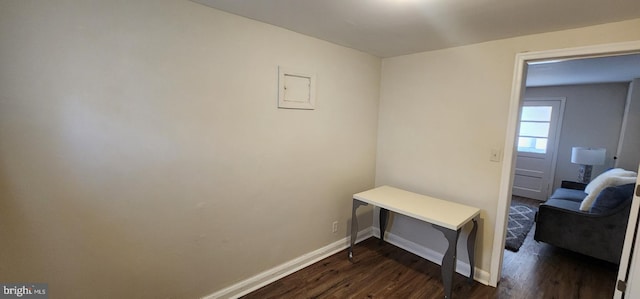 interior space featuring dark hardwood / wood-style flooring