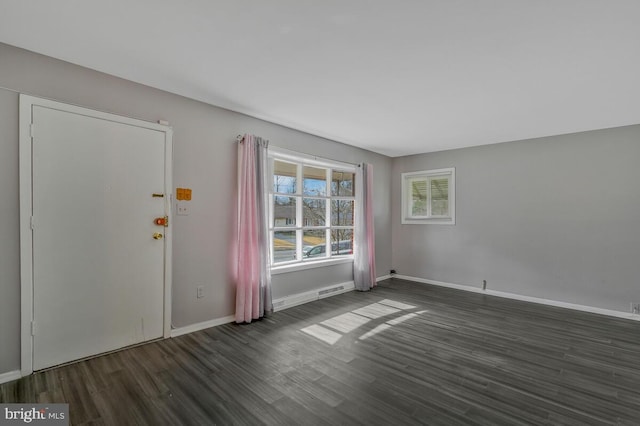 foyer featuring dark hardwood / wood-style flooring