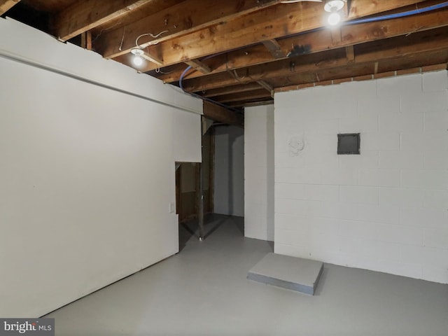 view of basement