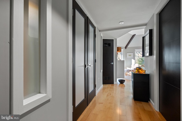 hallway featuring light hardwood / wood-style floors