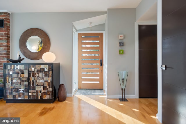 foyer entrance with wood-type flooring