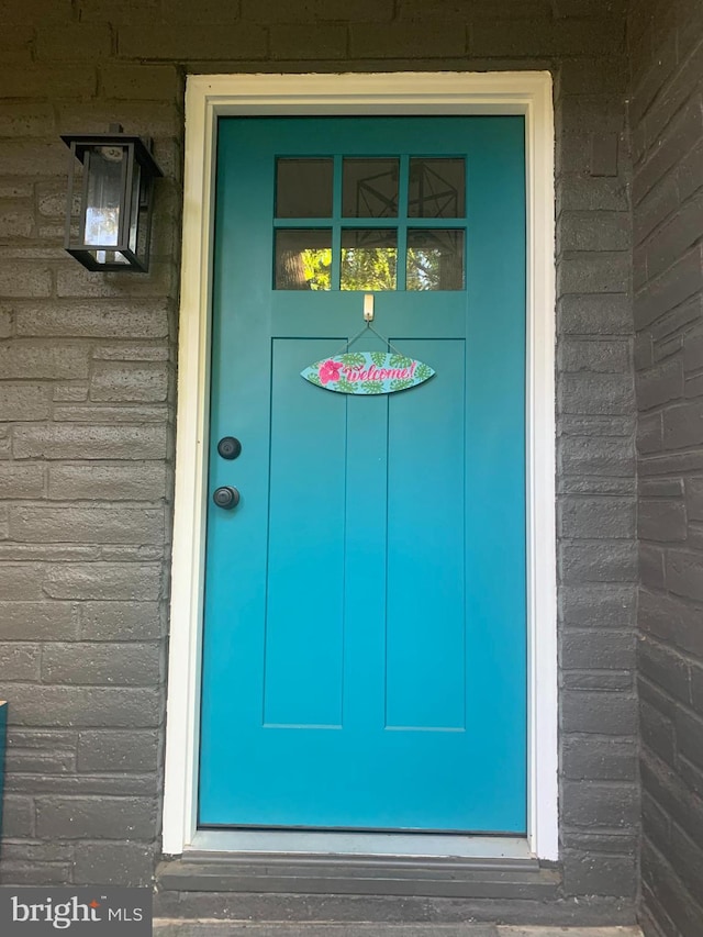 view of doorway to property