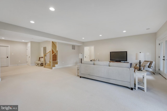 view of carpeted living room