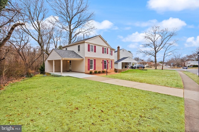 view of property with a front yard