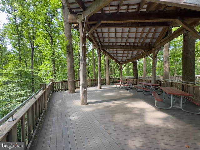 view of wooden terrace