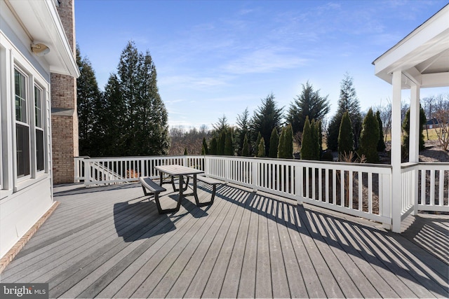 view of wooden terrace