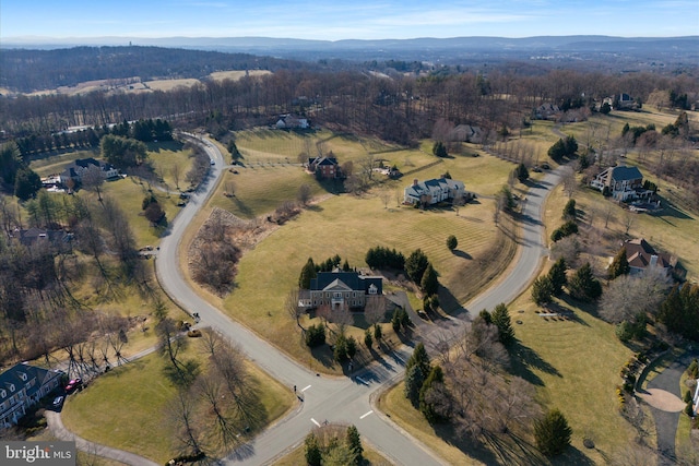 bird's eye view featuring a rural view