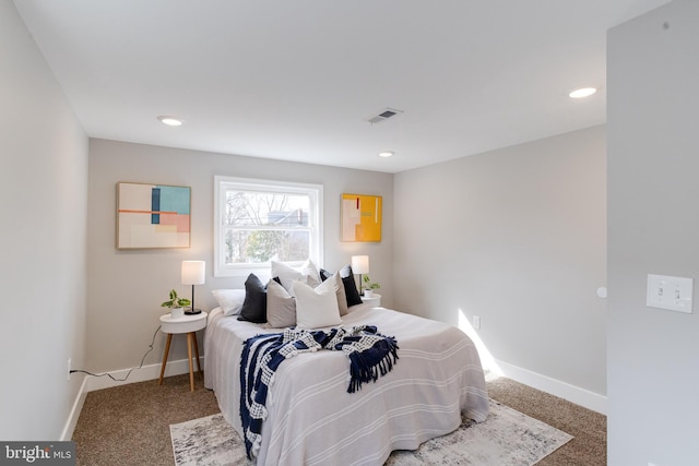 view of carpeted bedroom