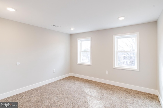 view of carpeted empty room