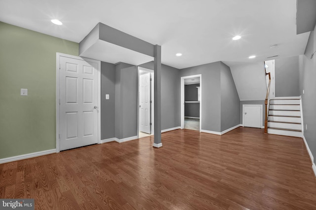 bonus room with hardwood / wood-style floors