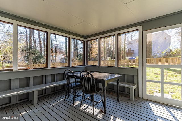 view of sunroom