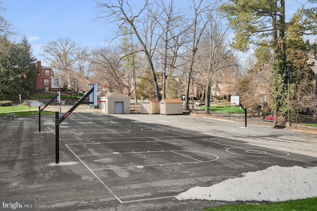 view of basketball court