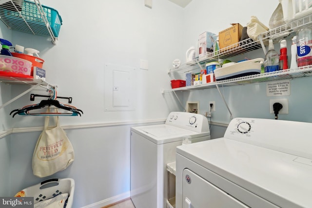 laundry room with washer and clothes dryer