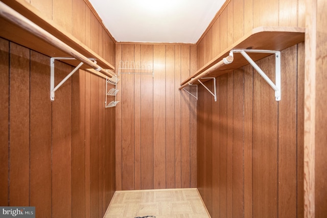 view of walk in closet