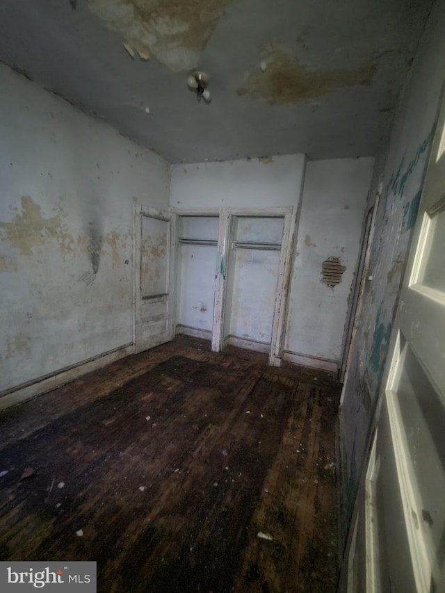 interior space with hardwood / wood-style flooring