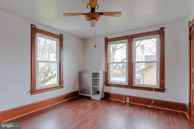 264 S Main St, Pleasant Gap, PA 16823 - spare room featuring plenty of natural light, baseboards, and wood finished floors