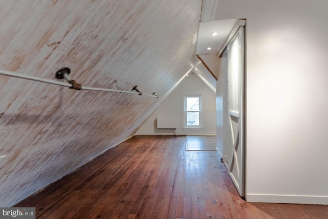 264 S Main St, Pleasant Gap, PA 16823 - additional living space featuring hardwood / wood-style flooring, lofted ceiling, and baseboards