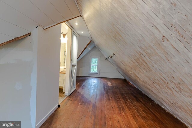 264 S Main St, Pleasant Gap, PA 16823 - additional living space with lofted ceiling and hardwood / wood-style floors