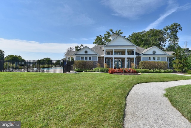 exterior space featuring a front lawn