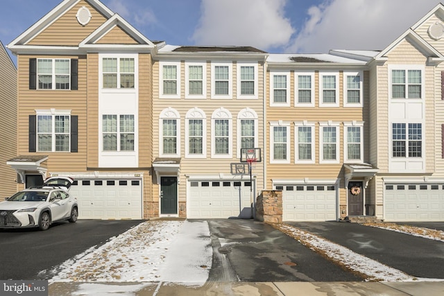 view of property with a garage