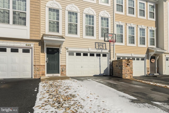 view of property with a garage