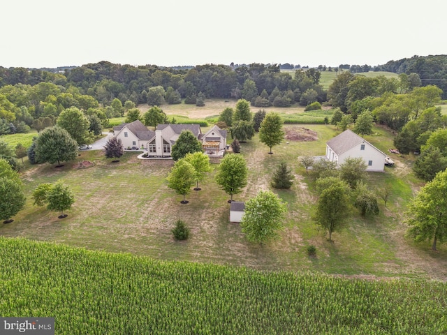 drone / aerial view featuring a rural view