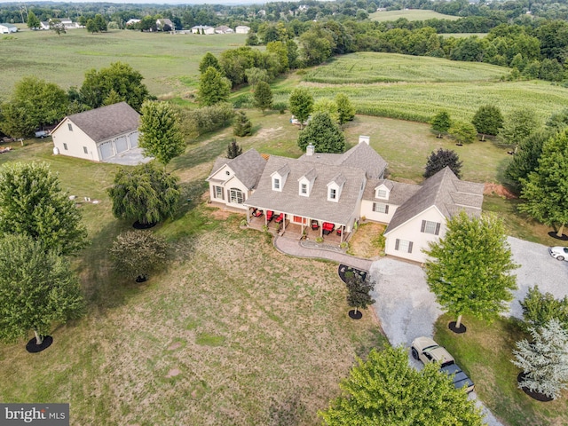 bird's eye view featuring a rural view