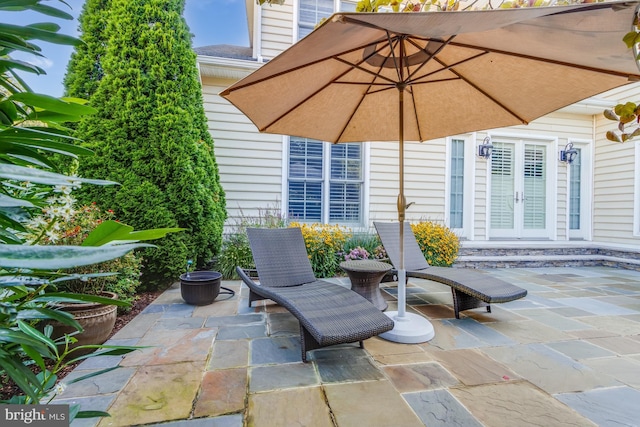 view of patio with french doors