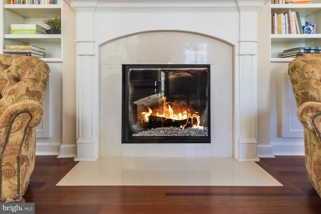 interior details with hardwood / wood-style flooring