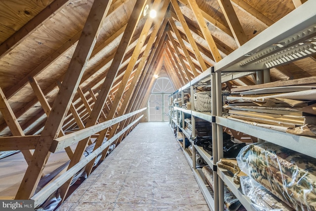 view of attic