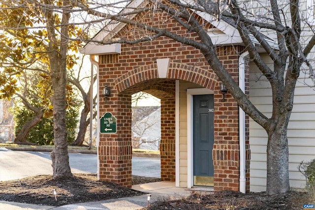 view of exterior entry