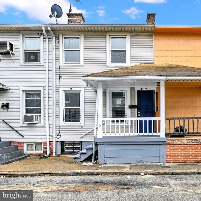 multi unit property with covered porch