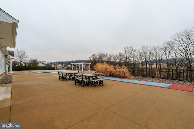 view of patio / terrace featuring a pergola