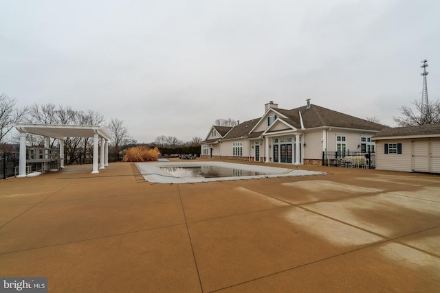 view of front of property with a patio area