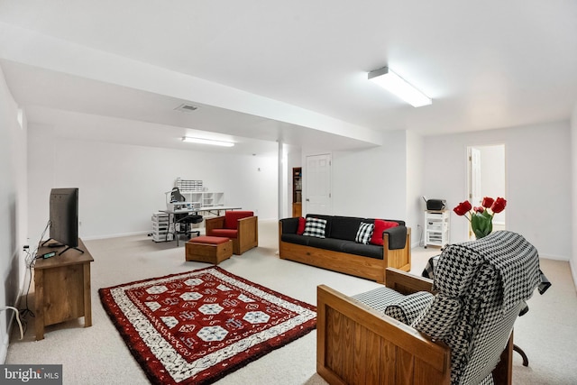 view of carpeted living room