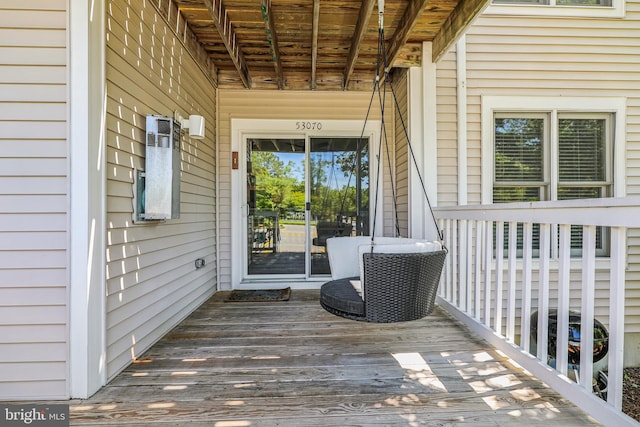 view of wooden deck