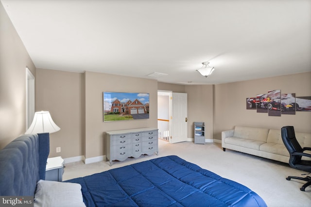 view of carpeted bedroom