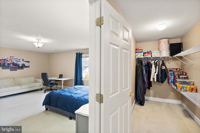 view of carpeted bedroom