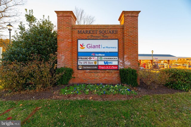 view of community sign