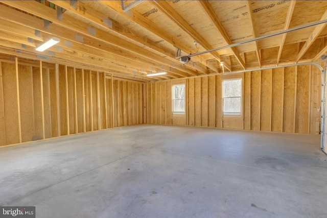 interior space with concrete floors