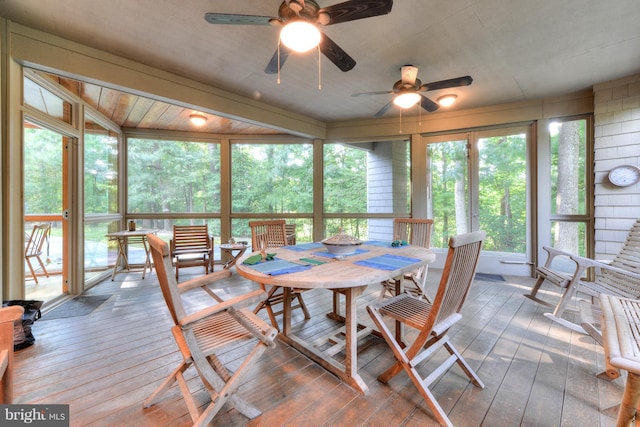 view of sunroom / solarium